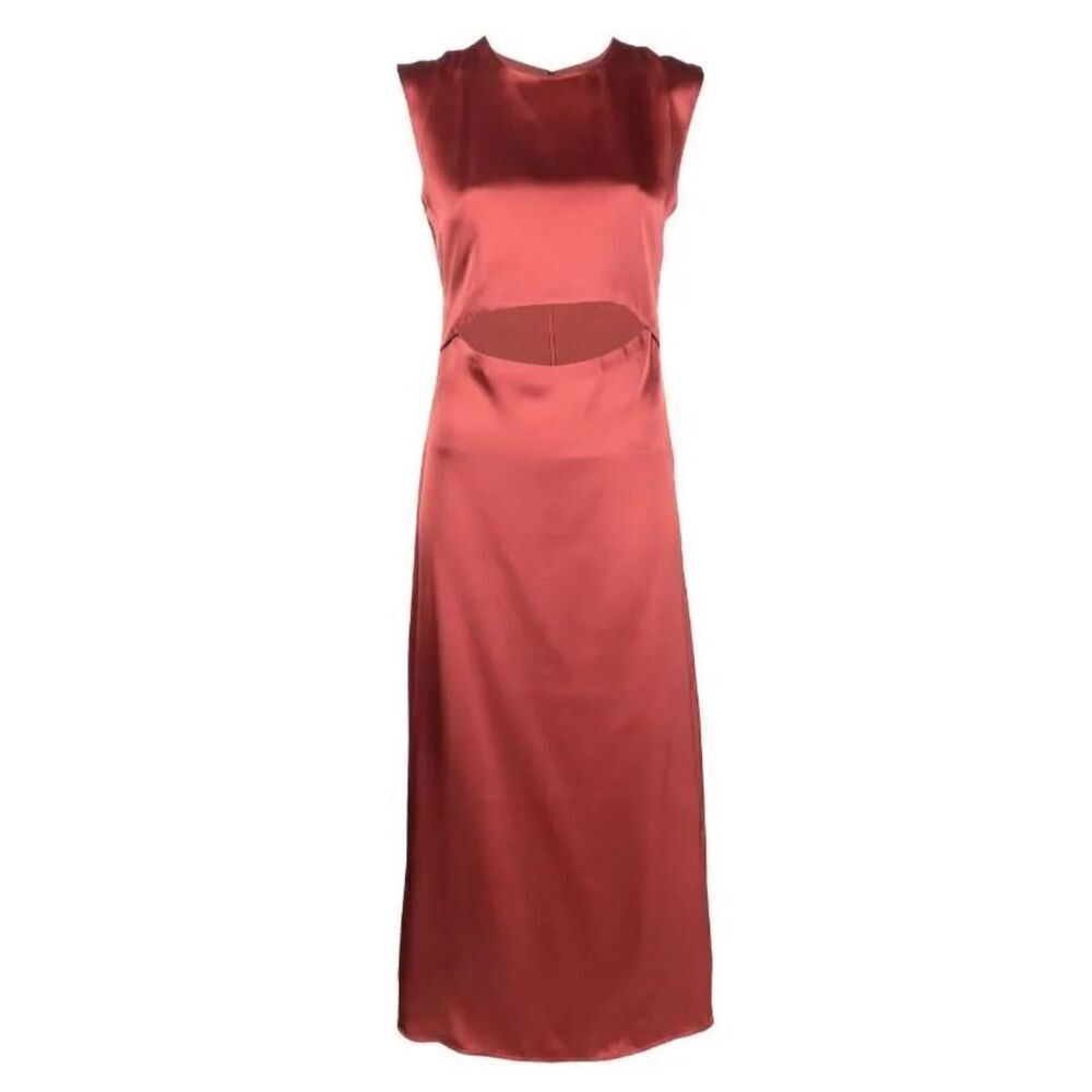 Loulou Studio cut-out fitted dress in Persimmon Size Large
